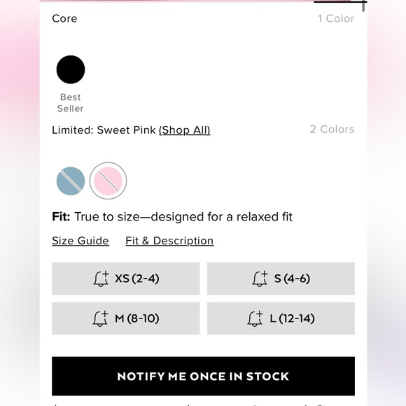 NWT ALO Yoga Cropped Accolade Crewneck Sweet Pink Small and XS - Picture 10 of 11